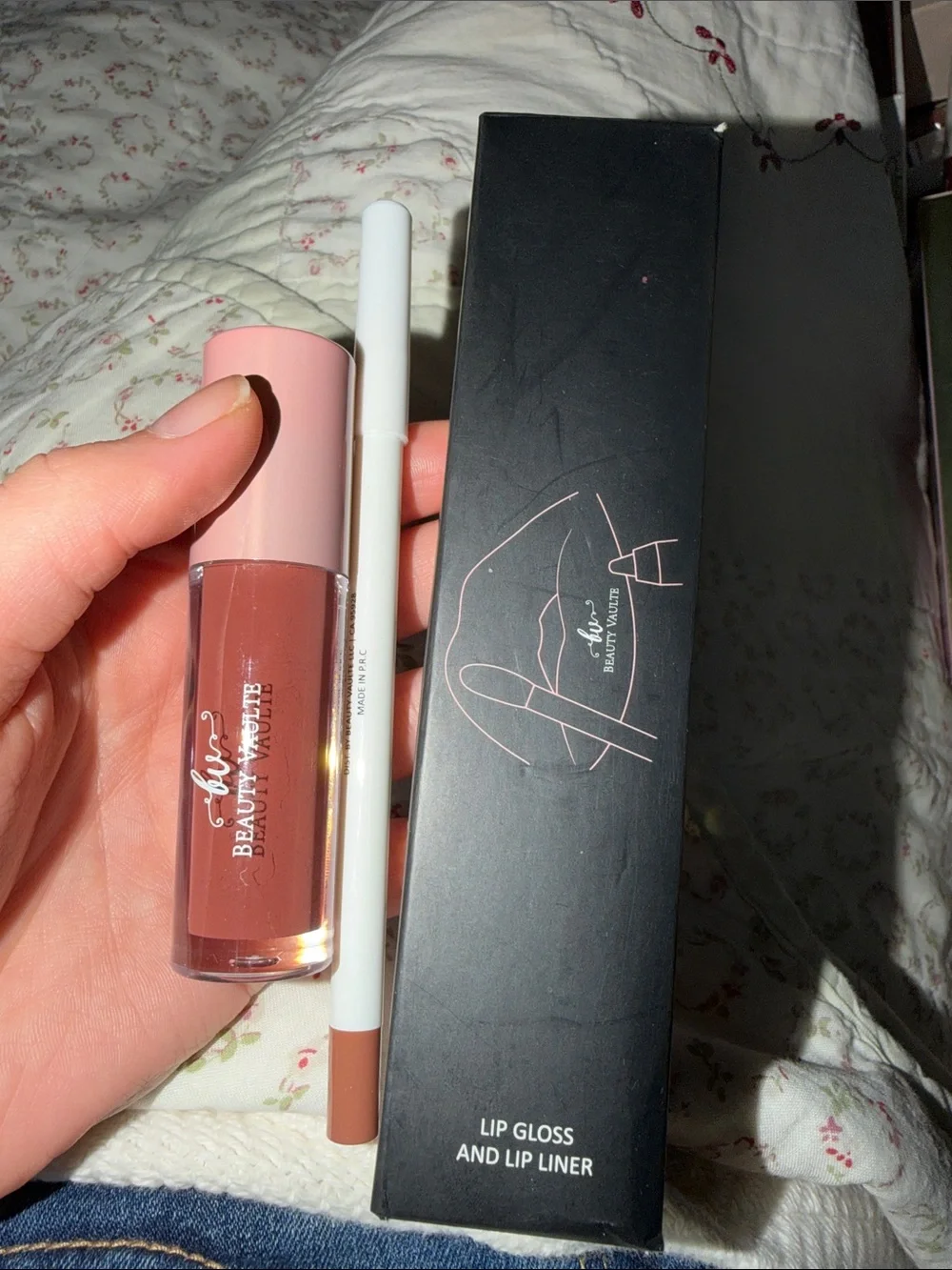 Lip Gloss & Liner Set — Dusty Rose